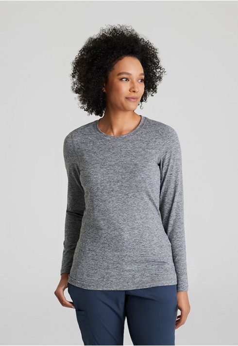 Barco One – BOK804 - Women's Long Sleeve Underscrub - Grey Heather