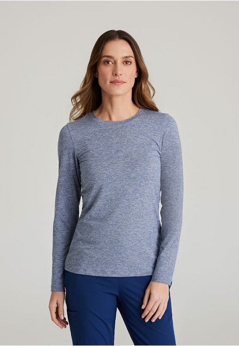 Barco One – BOK804 - Women's Long Sleeve Underscrub - Indigo Heather