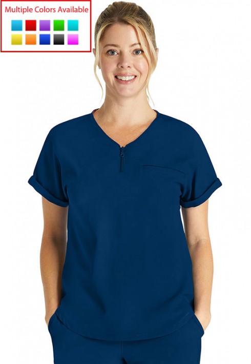 Allura Reserve – CKA702 – Zip V-Neck Tuckable Top